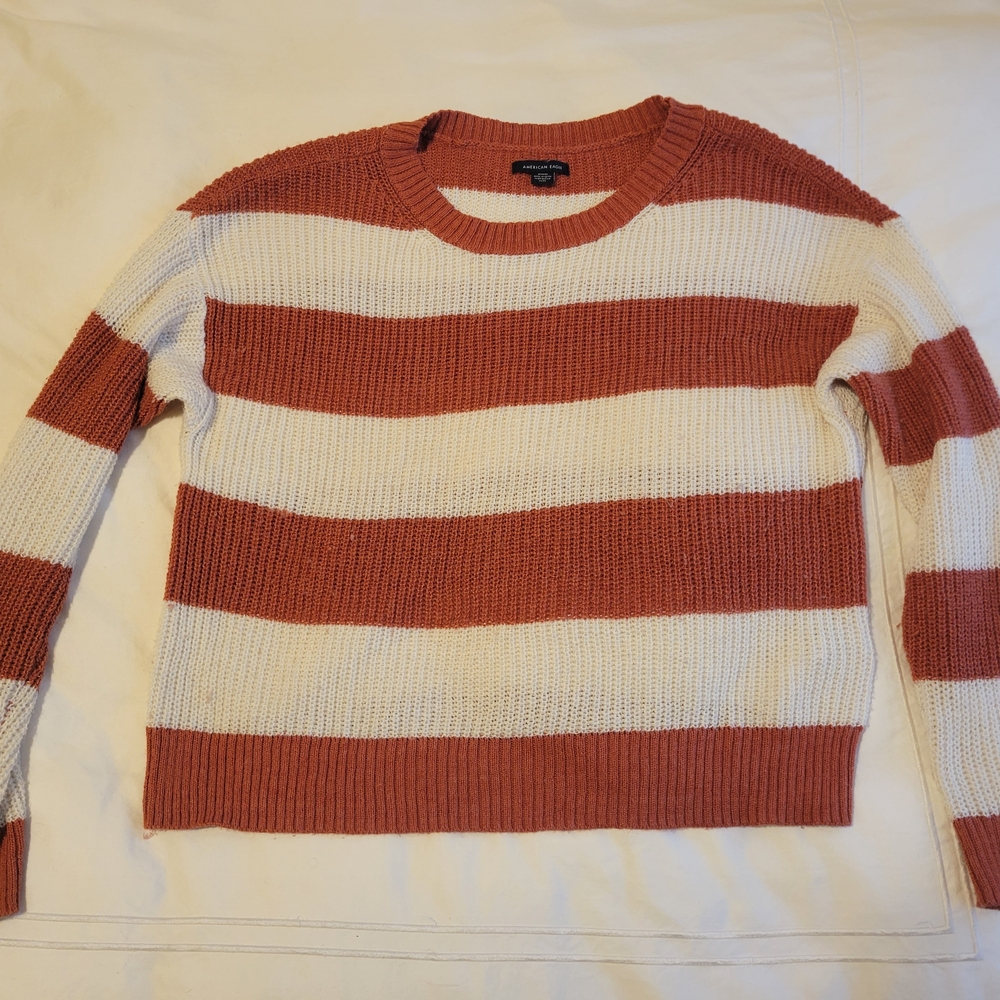 Striped Red and White Women's Sweater